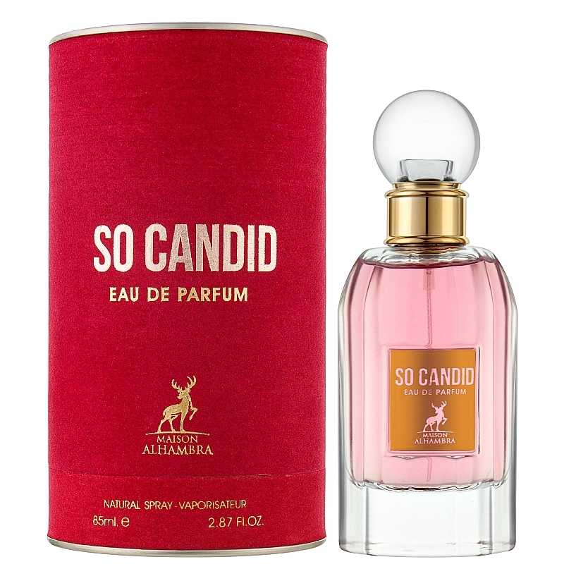 So Candid by Alhambra 85ml EDP - Perfume NZ is the leading wholesale distributor of brand name perfumes and fragrances in New Zealand.