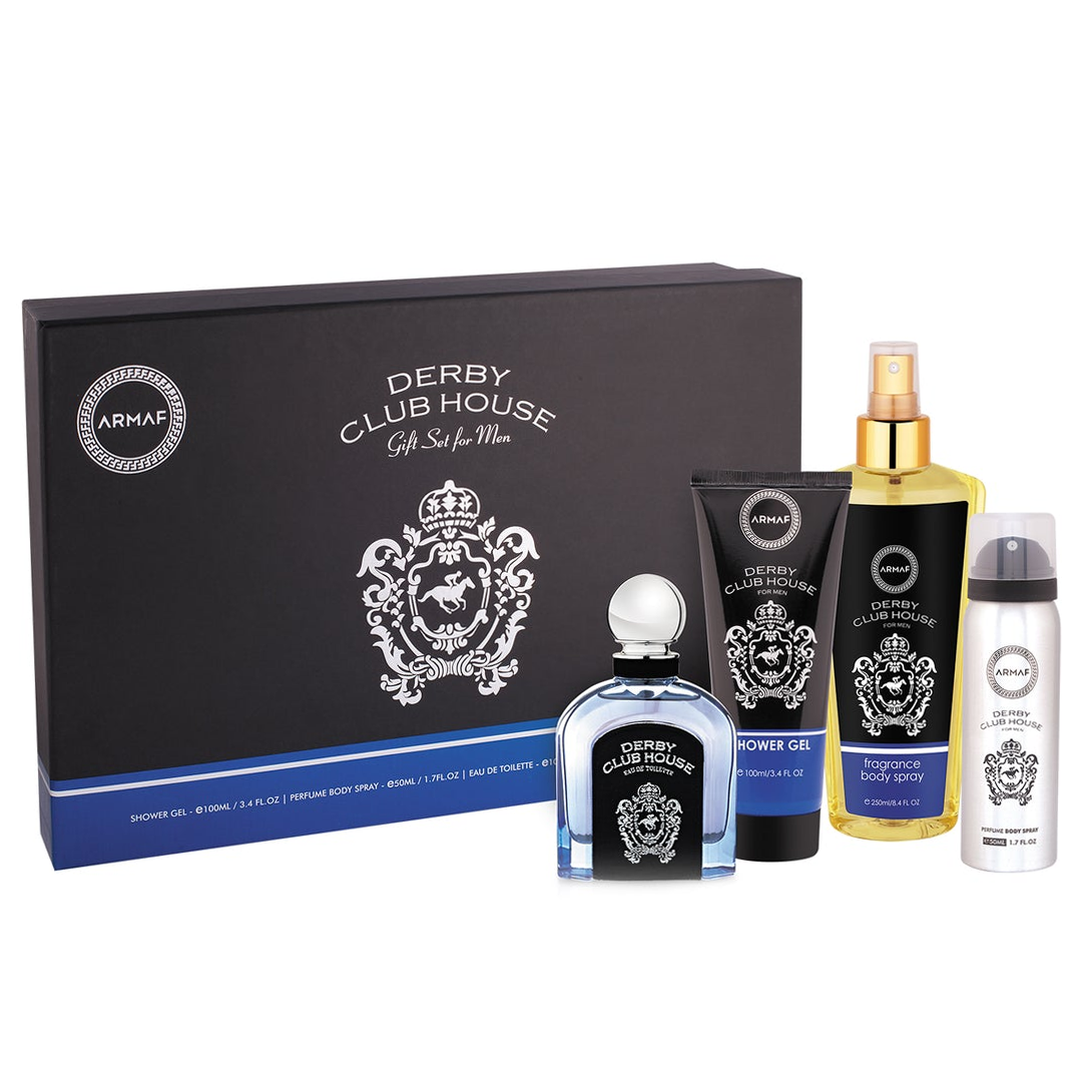 Derby Club House by Armaf 100ml EDT 4 Piece Gift Set - Perfume NZ is the leading wholesale distributor of brand name perfumes and fragrances in New Zealand.