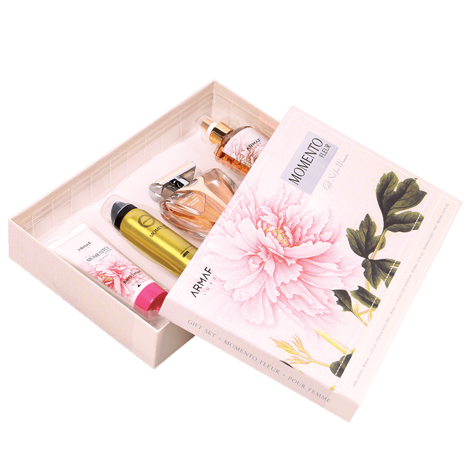 Momento Fleur by Armaf 100ml EDP 4 Piece Gift Set - Perfume NZ is the leading wholesale distributor of brand name perfumes and fragrances in New Zealand.