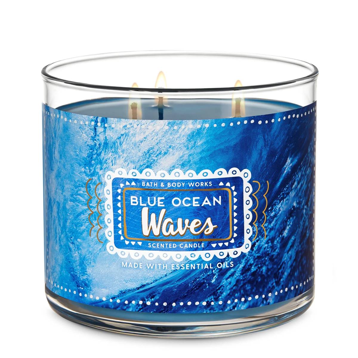 Blue Ocean Waves by Bath &amp; Body Works 3-Wick Scented Candle - Perfume NZ is the leading wholesale distributor of brand name perfumes and fragrances in New Zealand.