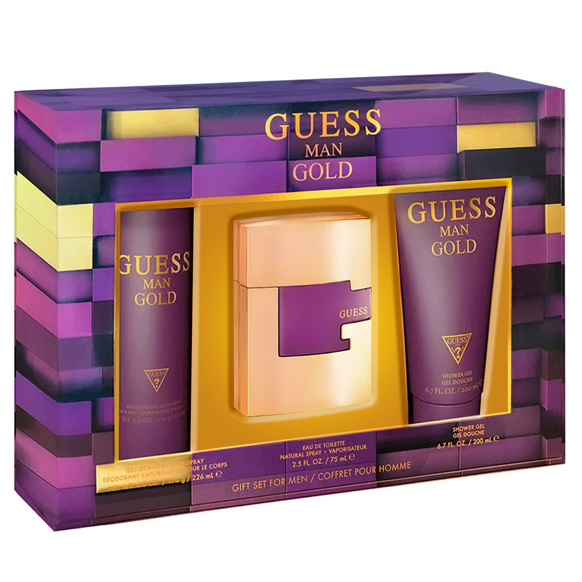 Guess Man Gold by Guess 75ml EDT 3 Piece Gift Set - Perfume NZ is the leading wholesale distributor of brand name perfumes and fragrances in New Zealand.