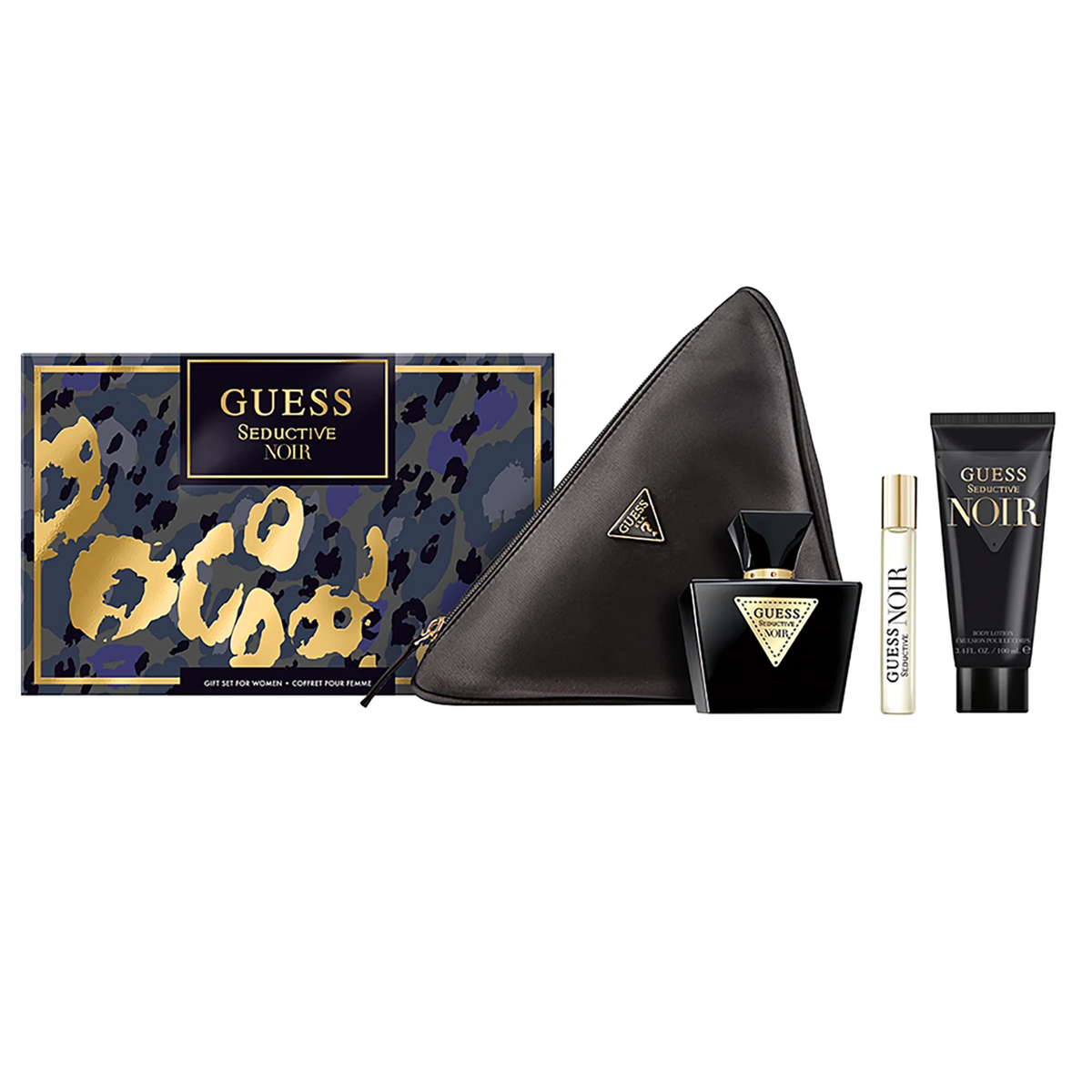 Guess Seductive Noir by Guess 75ml EDT 4 Piece Gift Set - Perfume NZ is the leading wholesale distributor of brand name perfumes and fragrances in New Zealand.
