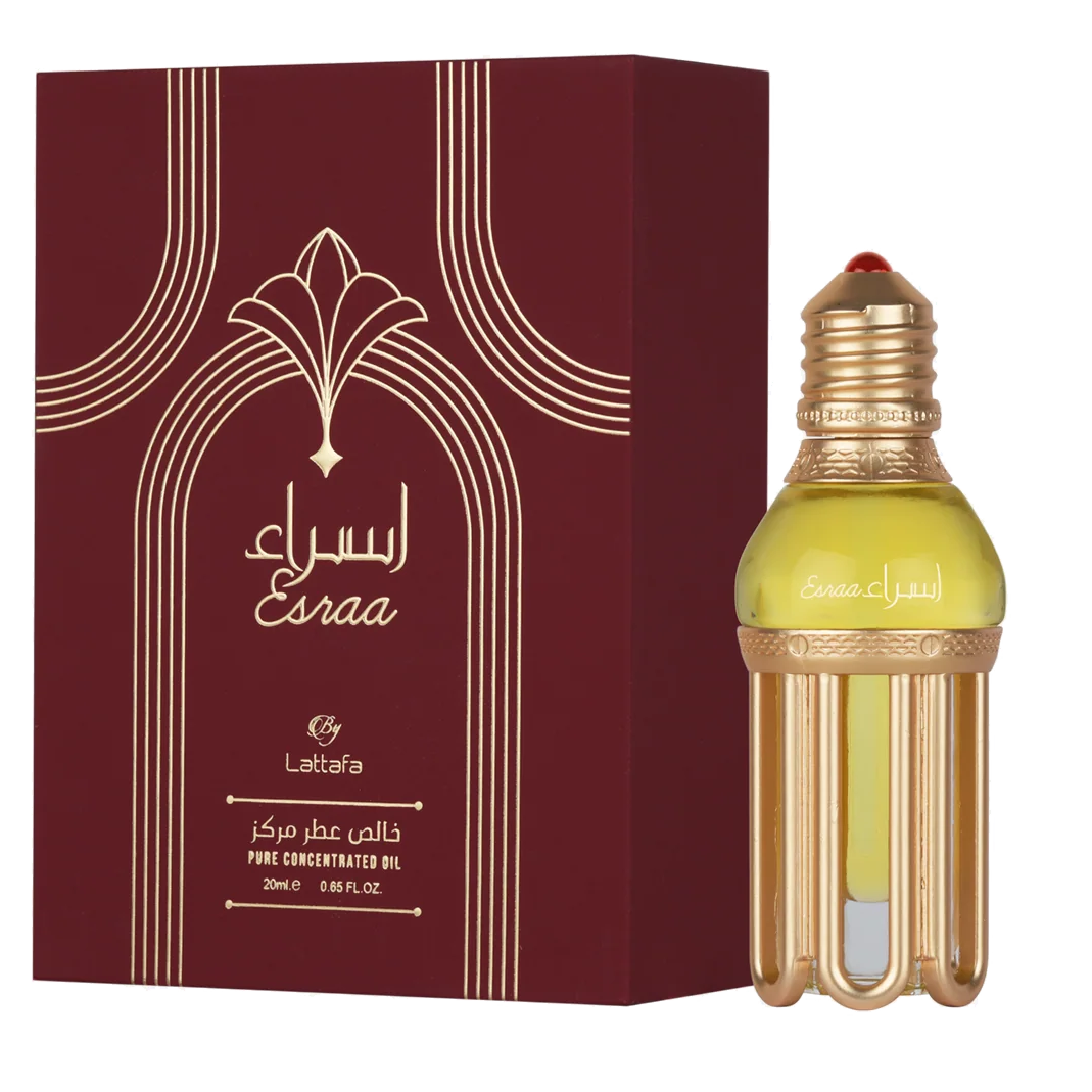 Attar Esraa by Lattafa 20ml Pure Concentrated Oil - Perfume NZ is the leading wholesale distributor of brand name perfumes and fragrances in New Zealand.