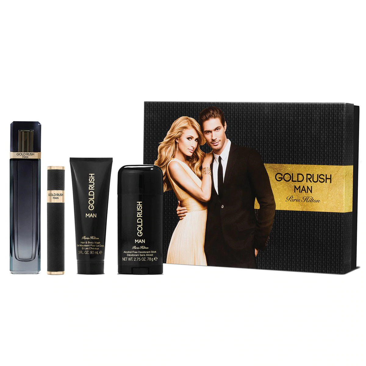 Gold Rush by Paris Hilton 100ml EDT 4 Piece Gift Set - Perfume NZ is the leading wholesale distributor of brand name perfumes and fragrances in New Zealand.