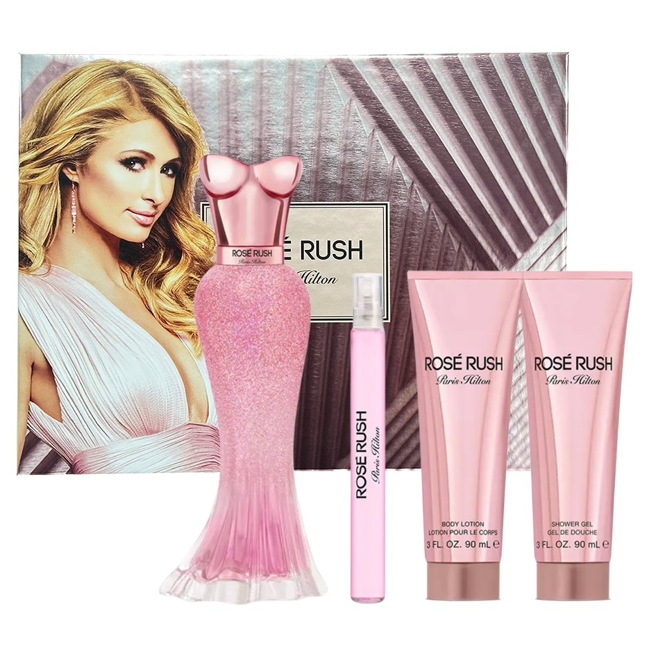 Rose Rush by Paris Hilton 100ml EDP 4 Piece Gift Set - Perfume NZ is the leading wholesale distributor of brand name perfumes and fragrances in New Zealand.