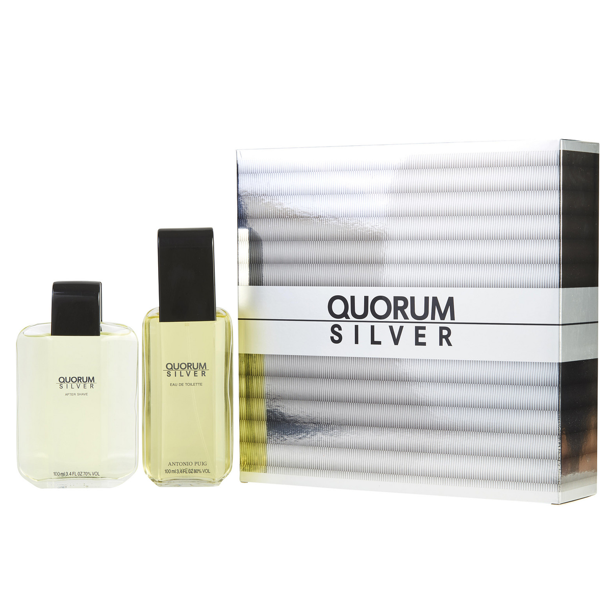 Quorum Silver by Antonio Puig 100ml EDT 2pc Gift Set - Perfume NZ is the leading wholesale distributor of brand name perfumes and fragrances in New Zealand.
