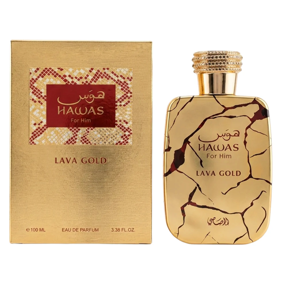 Hawas Lava Gold by Rasasi 100ml EDP - Perfume NZ is the leading wholesale distributor of brand name perfumes and fragrances in New Zealand.